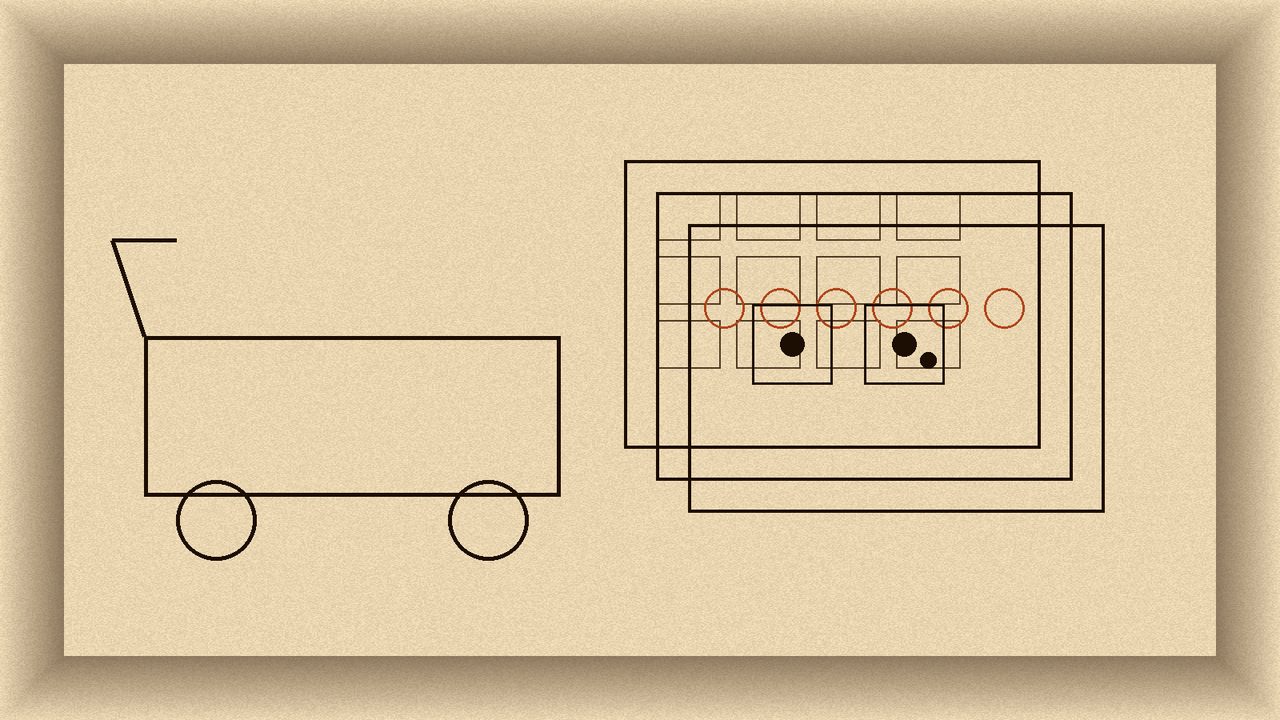 Empty cart beside stacked procedure sheets